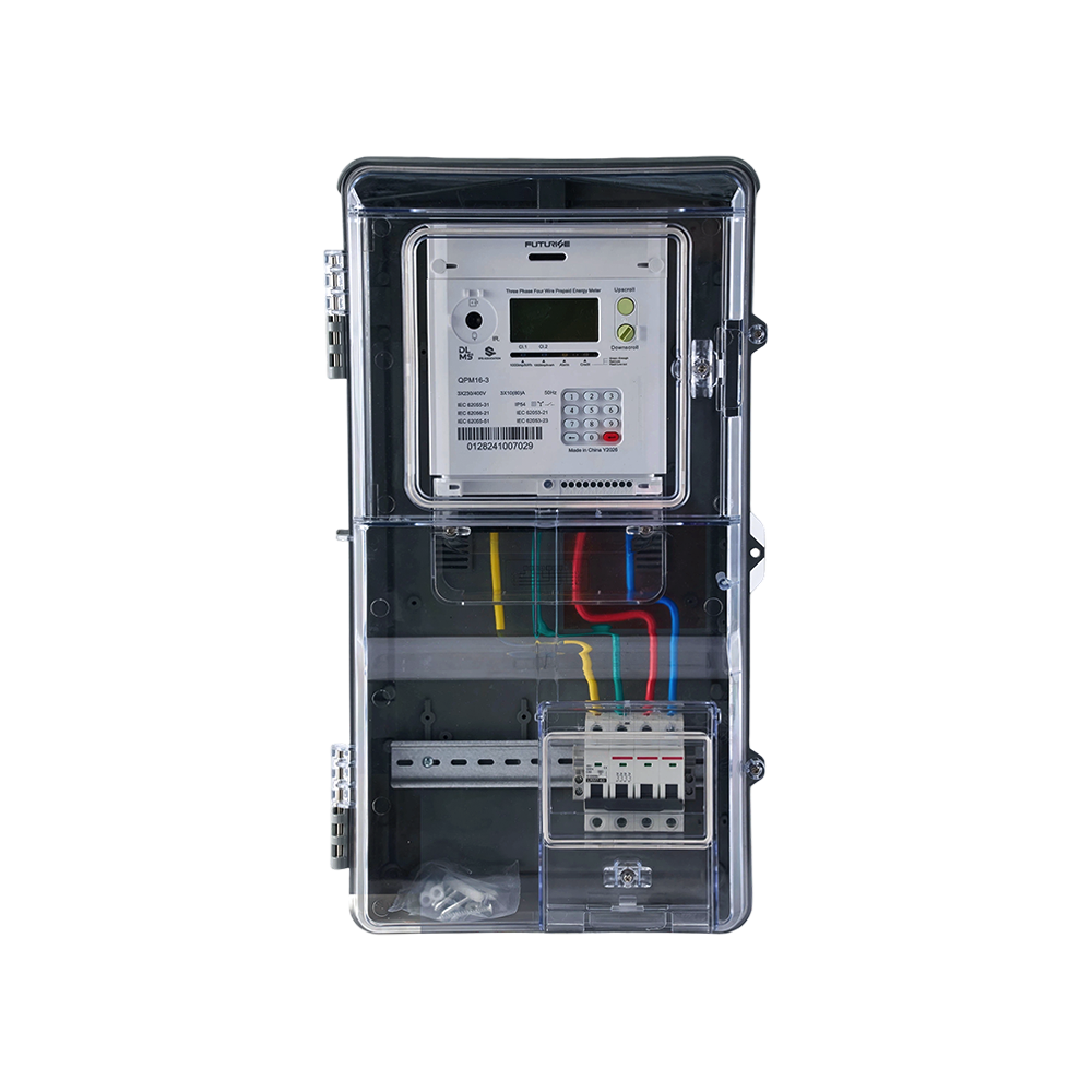 FUTURISE PC Polycarbonate Dual Window Three phase Electric Meter Box For Power Distribution Project
