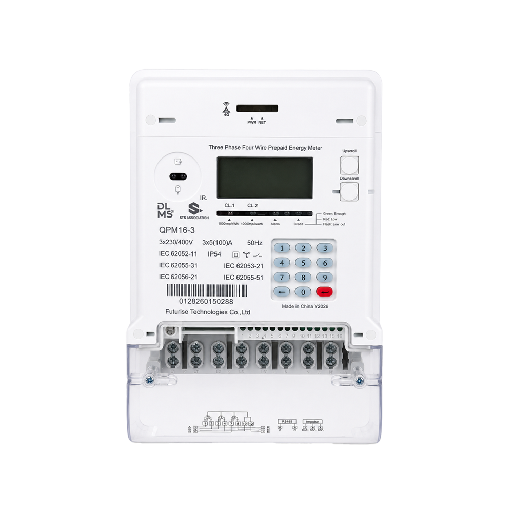 FUTURISE QSM31-2 Three Phase Multi Function Smart Energy Meter Kepad integrated