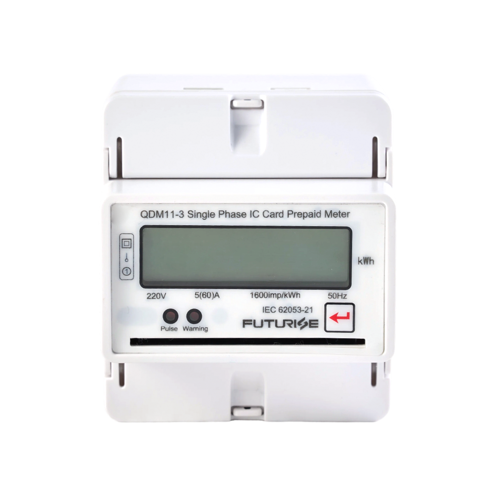 FUTURISE QCM13 Single Phase Din Rail IC Card Energy Meter