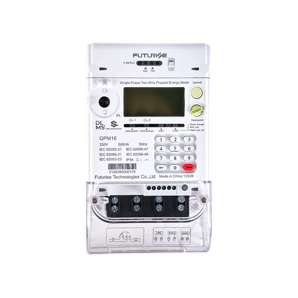 FUTURISE QPM16 STS Single Phase Prepaid Keypad Energy Meter DLMS/COSEM protocal