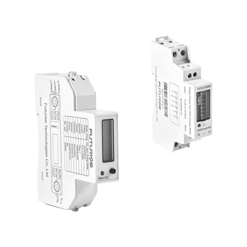 FUTURISE QDM11-1 Single Phase 1 Pole DIN Rail Energy Meter LCD Display Optional KWh Meter